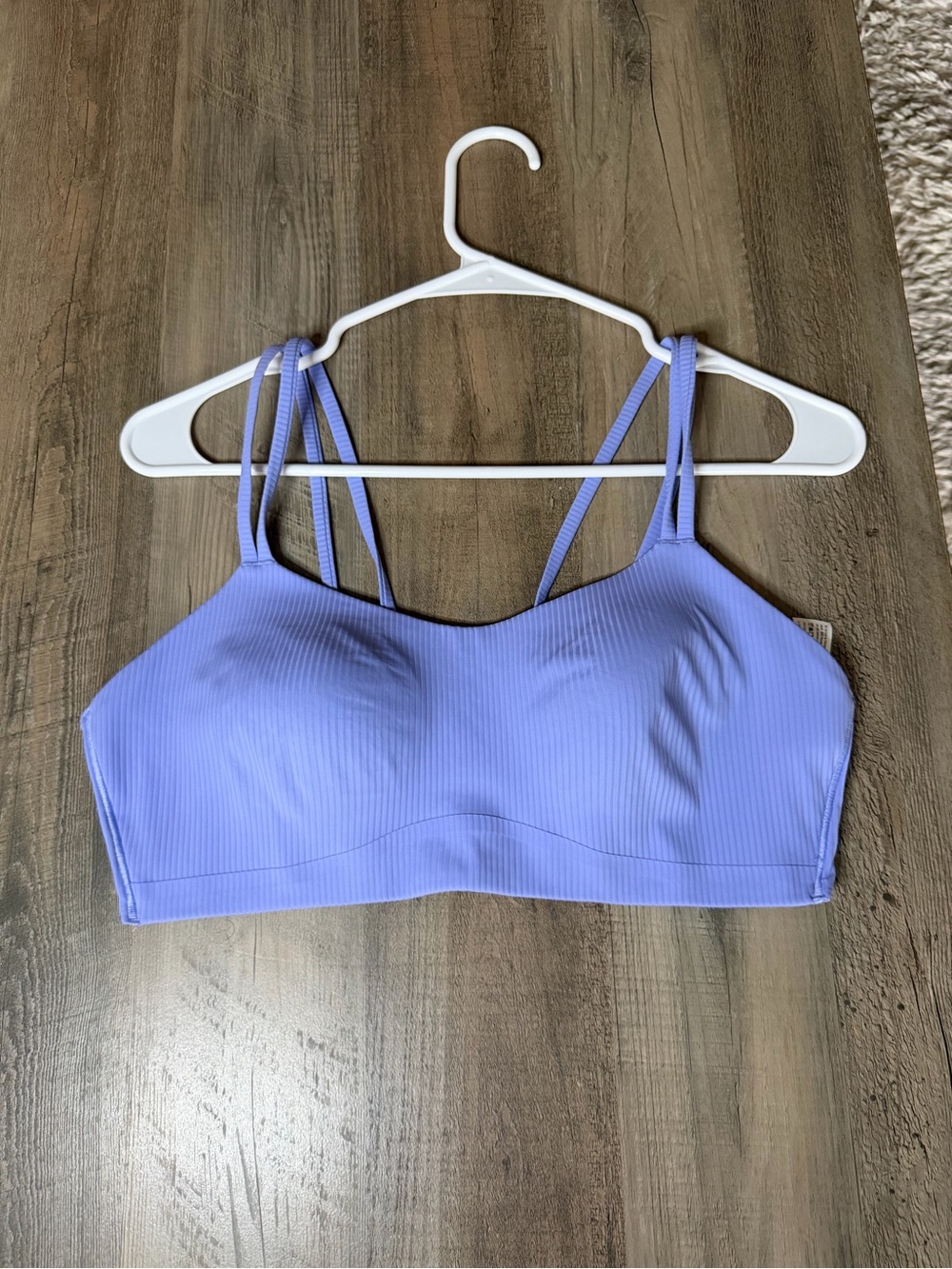 NWOT Lululemon Ribbed Like a Cloud Bra Sz 12 *dark lavender*